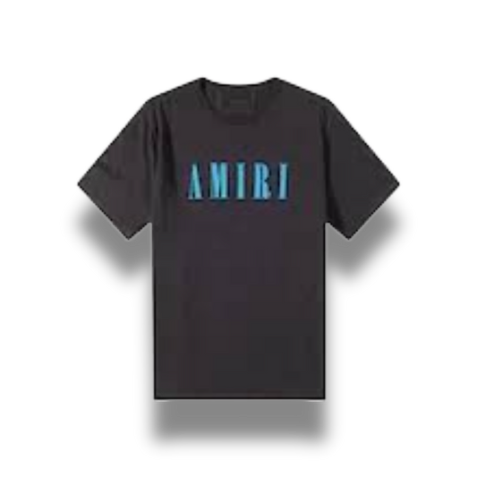 Amiri Core Logo T-shirt Black And Blue